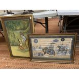 TWO FRAMED CHINESE SILK PICTURES