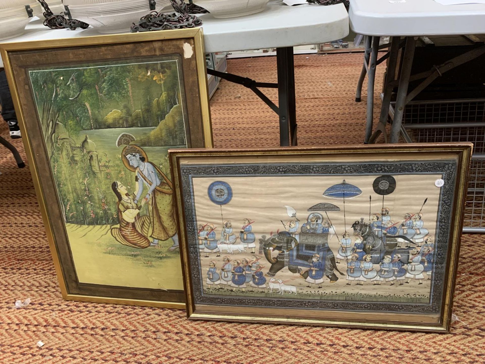 TWO FRAMED CHINESE SILK PICTURES