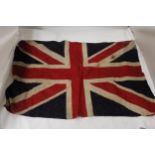 A VINTAGE UNION JACK, 60CM X 40CM