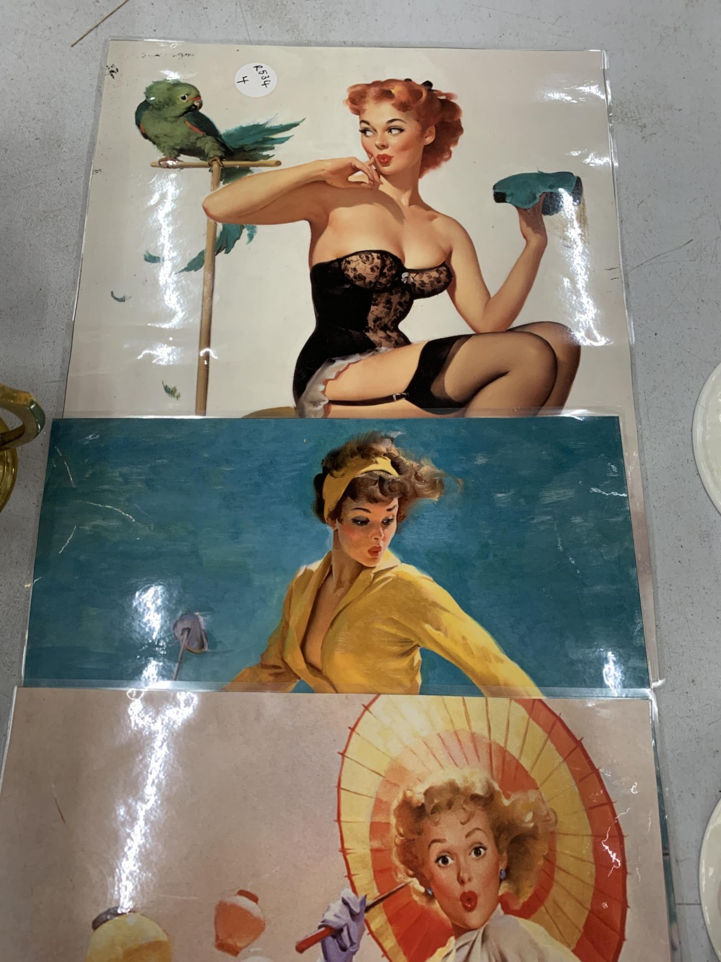 SEVEN VINTAGE PIN-UP GIRL PRINTS BY THE FRENCH ARTIST GIL ELVGREN - Image 5 of 5