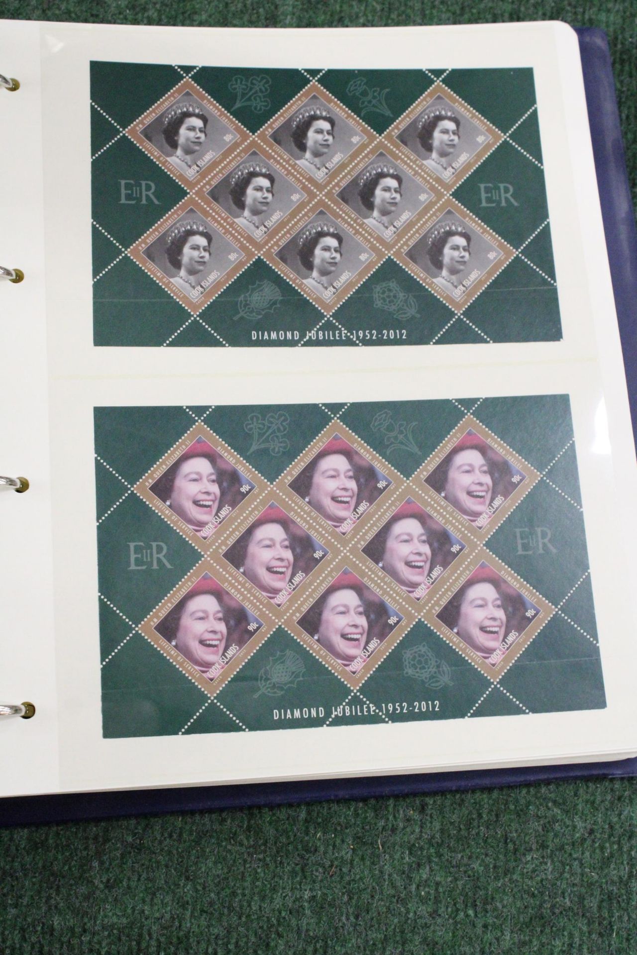 AN ALBUM CONTAINING QUEEN ELIZABETH 11, DIAMOND JUBILEE STAMPS - Image 4 of 6