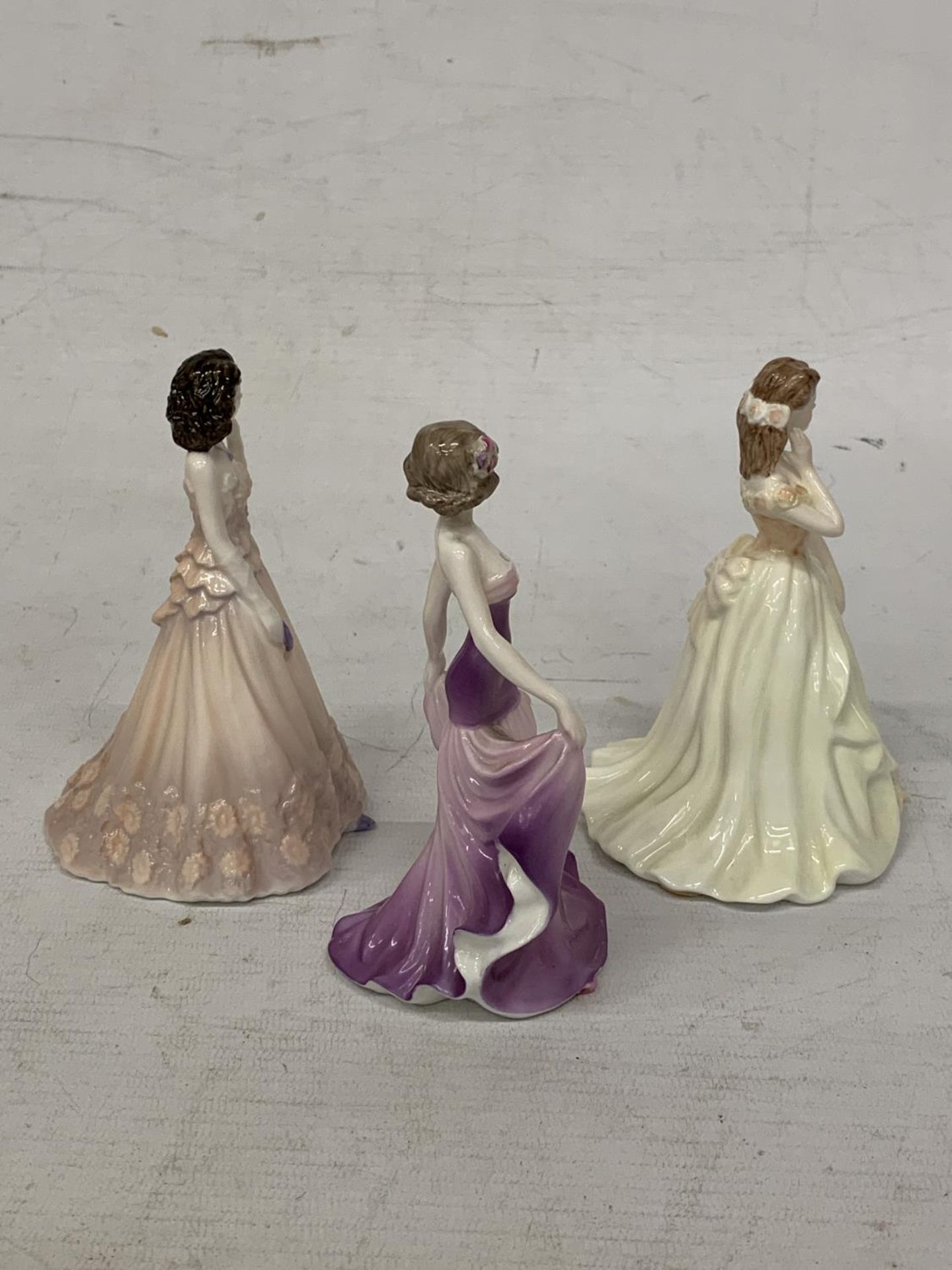 THREE SMALL COALPORT FIGURINES "LAUREN" DEBUTANTES "SELINA" AND "JANE" - Image 2 of 4