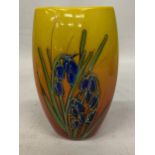 AN ANITA HARRIS VASE "BLUEBELLS" SIGNED IN GOLD