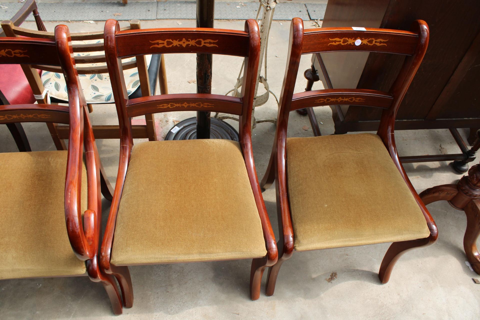 A SET OF SIX REGENCY STYLE DINING CHAIRS - Image 6 of 6