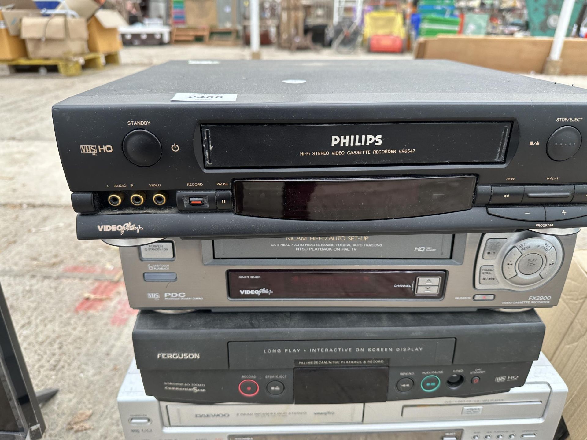 AN ASSORTMENT OF VHS PLAYERS TO INCLUDE FERGUSON AND PHILIPS ETC - Image 2 of 3