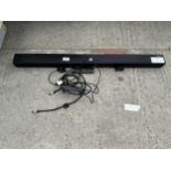 AN AS NEW SAMUNG BOOM BAR AND REMOTE, VENDOR STATES IN WORKING ORDER - NO WARRANTY