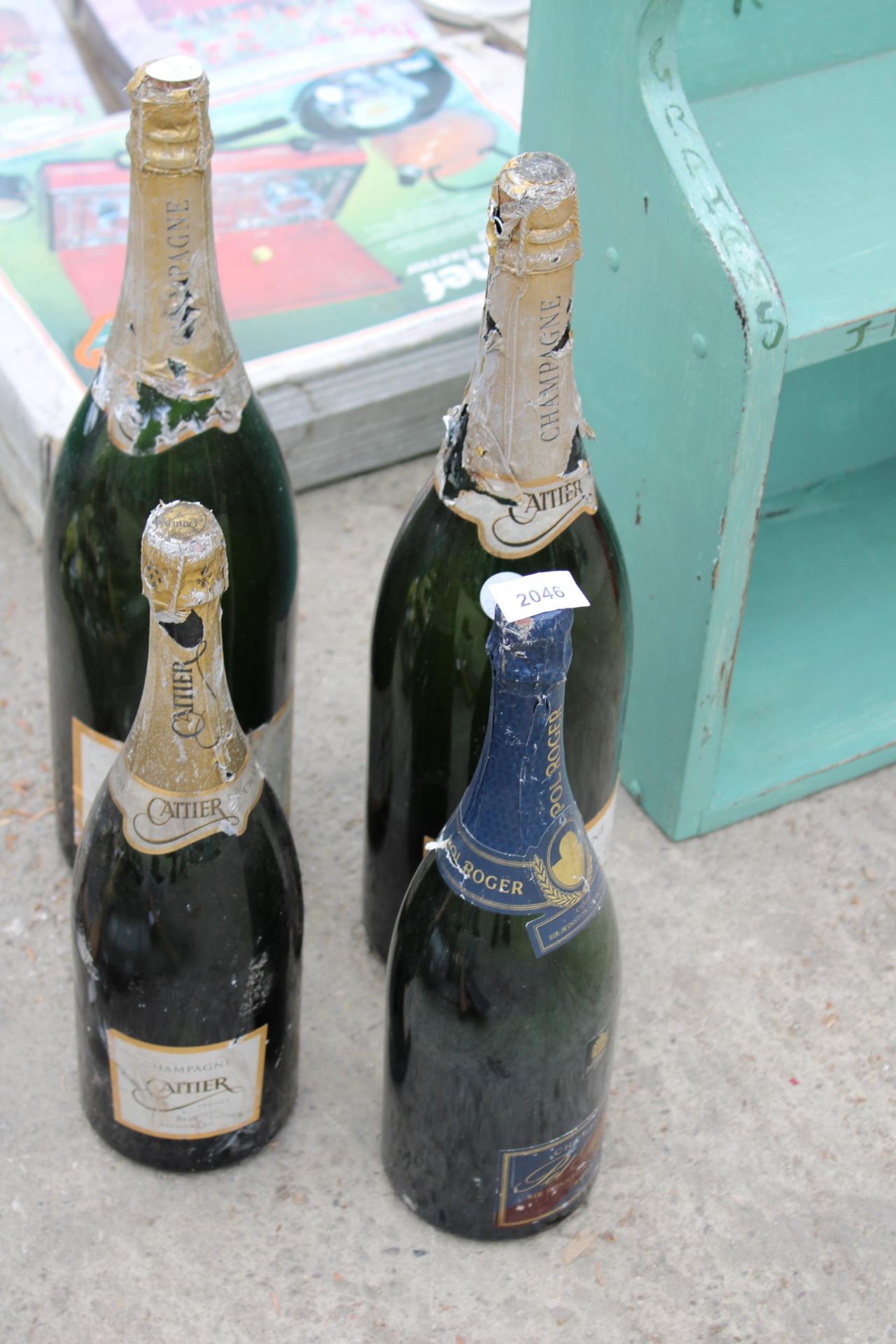 FOUR VINTAGE CHAMPAGNE DISPLAY BOTTLES - Image 2 of 2