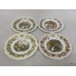 FOUR ROYAL DOULTON BRAMLEY HEDGE SEASON PLATES - 21 CM