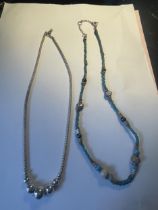 TWO SILVER NECKLACES