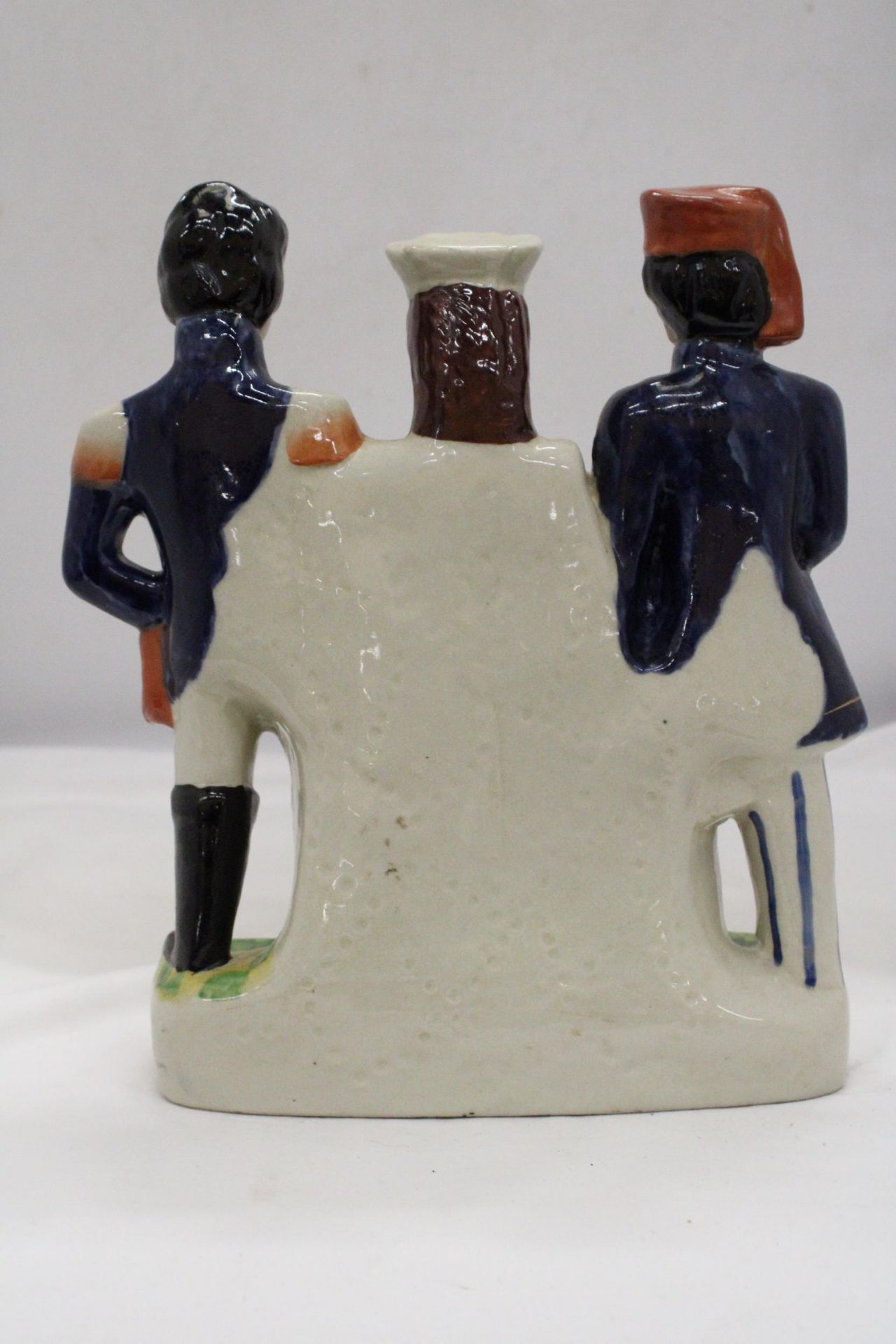 AN ALLIANCE STAFFORDSHIRE FIGURE GROUP FEFATURING, MEHJID, VICTORIA AND NAPOLEON III, HEIGHT 27CM, - Image 4 of 5