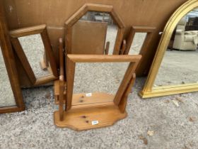 TWO PINE DRESSING TABLE MIRRORS