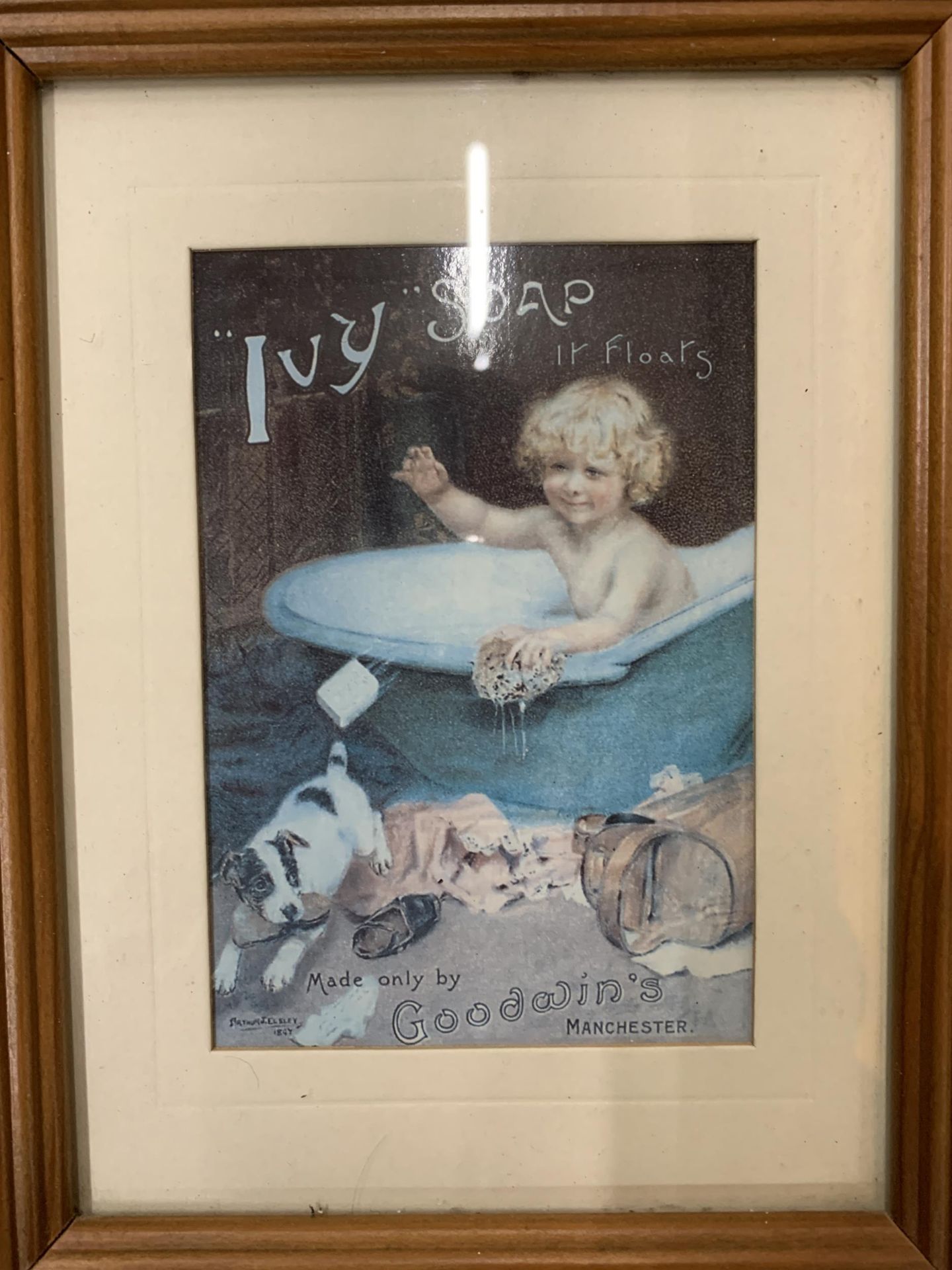 SIX FRAMED VINTAGE ADVERTISING SOAP PICTURES TO INCLUDE LIFEBUDY SOAP, IVY SOAP, SUNLIGTH SOAP AND - Image 2 of 7