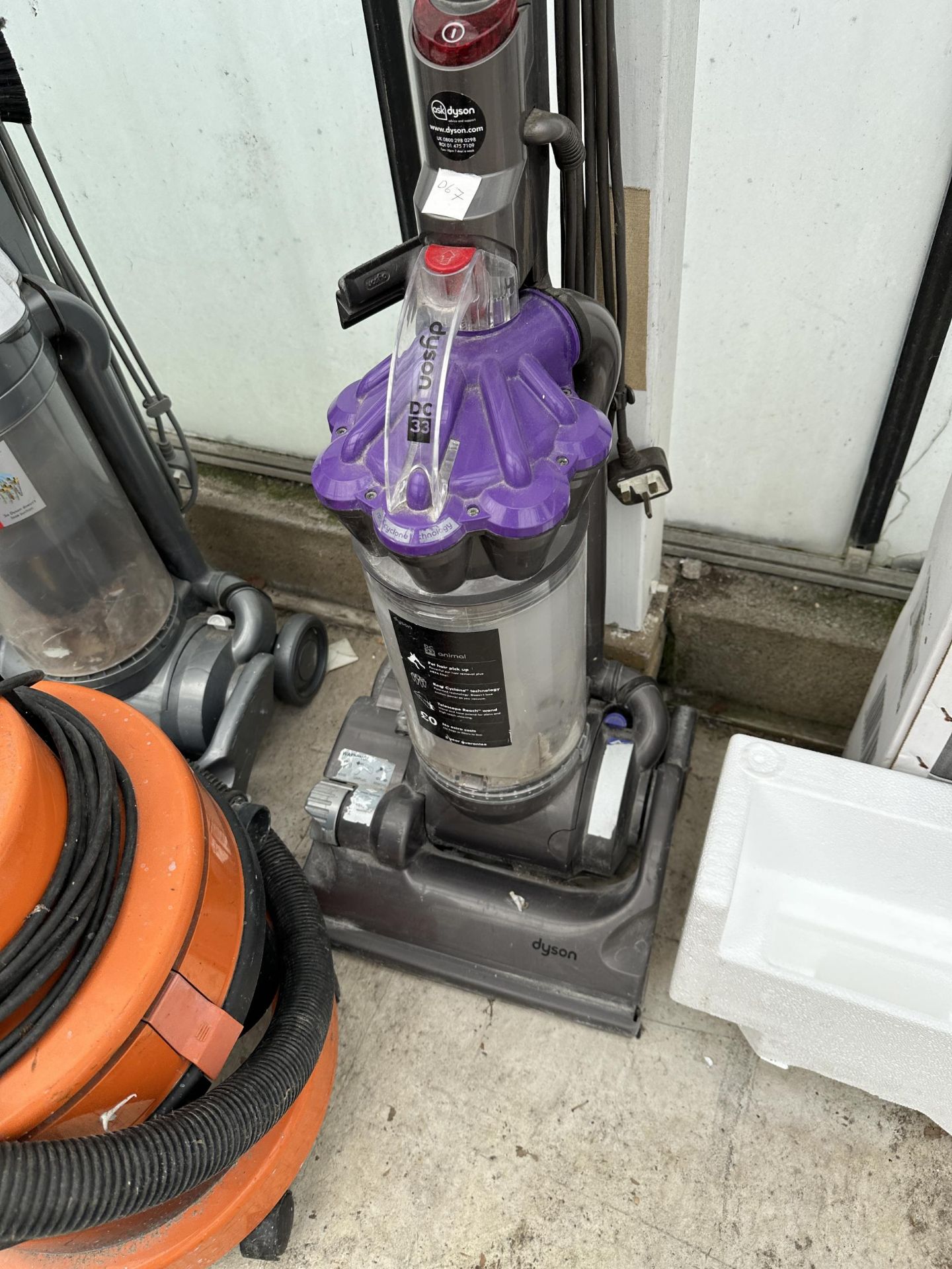 THREE VARIOUS VACUUM CLEANERS TO INCLUDE TWO DYSONS - Image 4 of 4