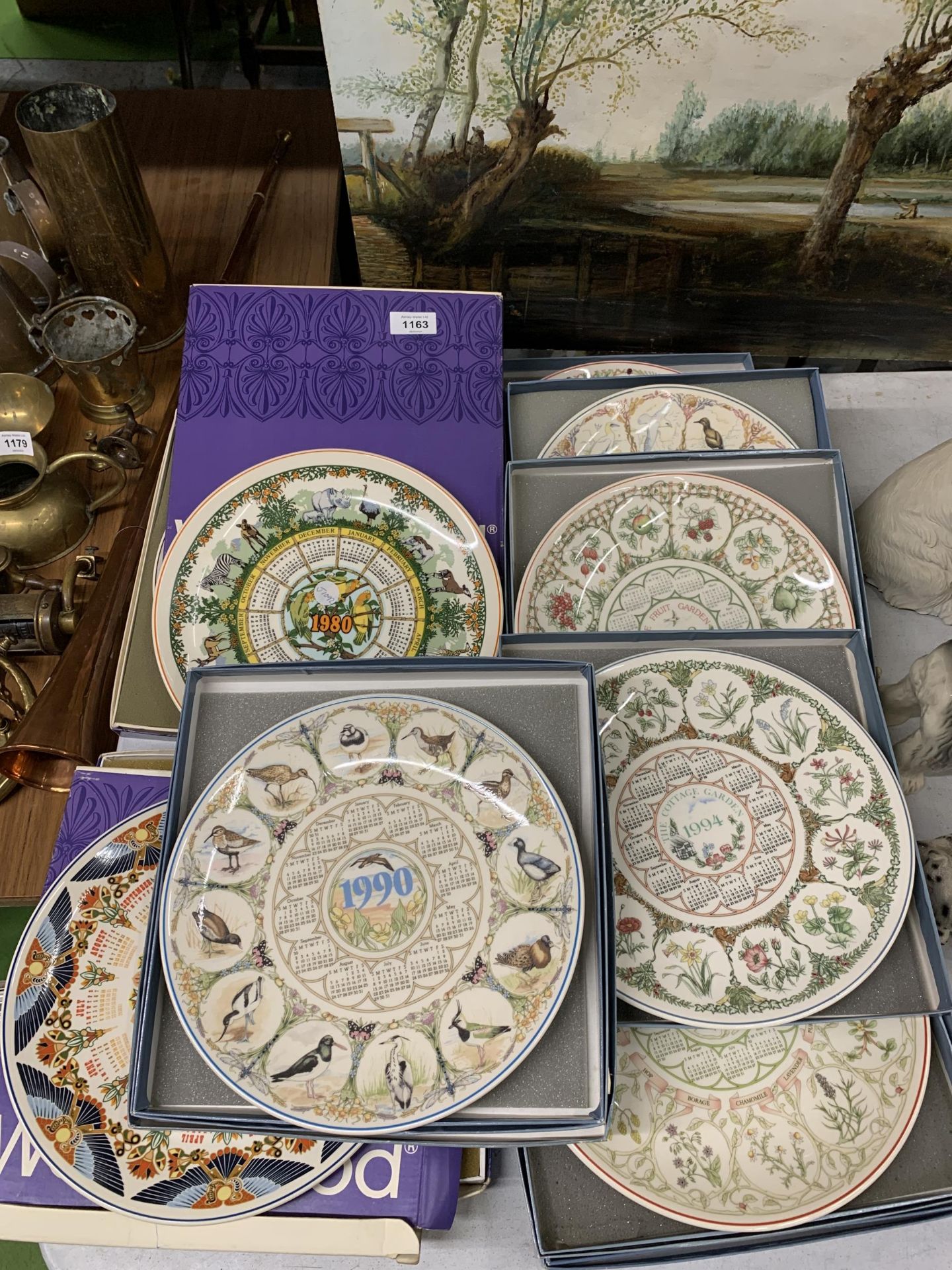 A QUANTITY OF BOXED CALENDAR PORCELAIN WEDGEWOOD PLATES
