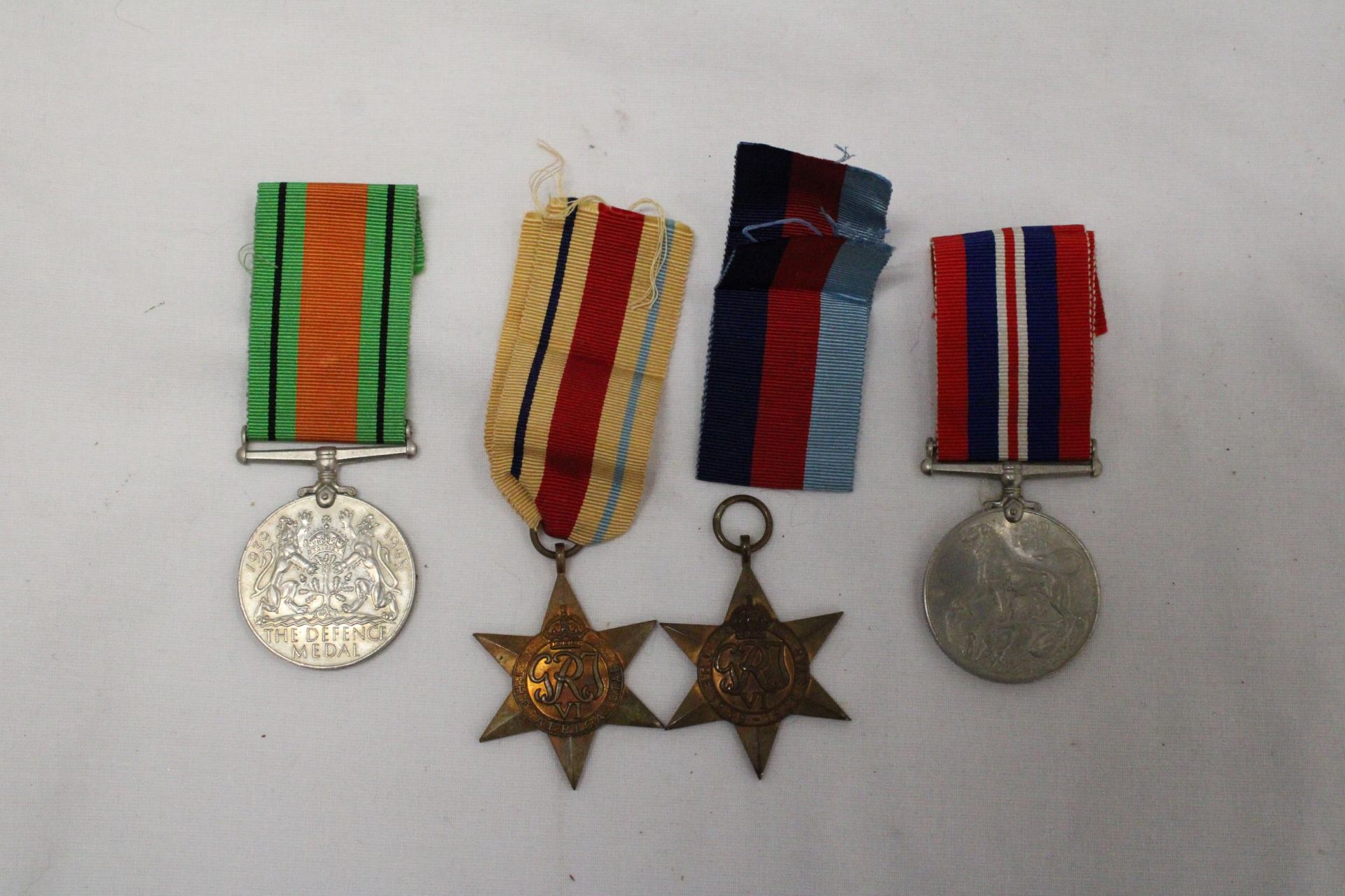 FOUR WW2 MEDALS AND CERTIFICATE