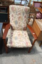 A PARKER KNOLL FIRESIDE CHAIR MODEL NO. P.K.988-1023