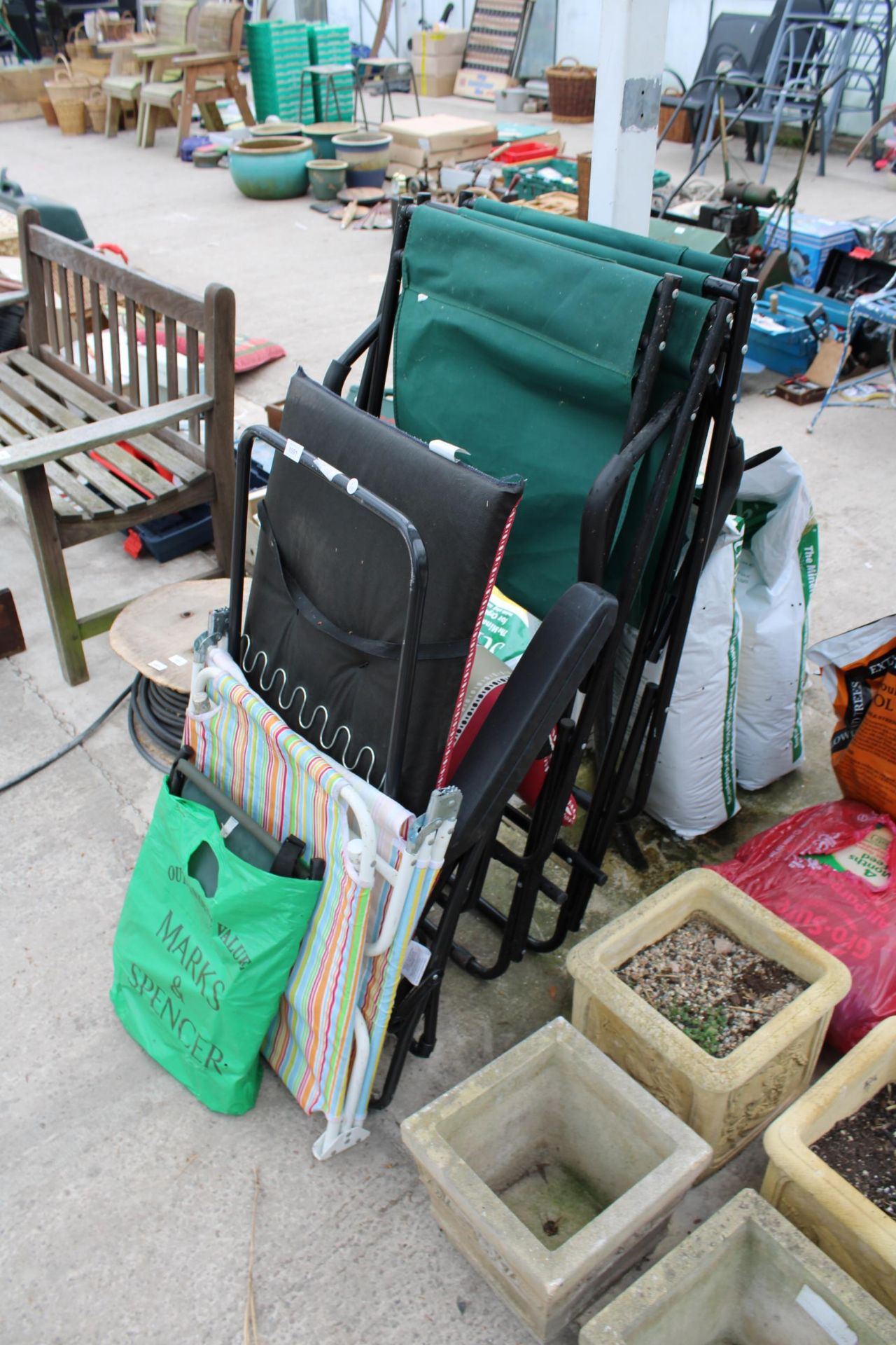 AN ASSORTMENT OF VARIOUS FOLDING CAMPING AND GARDEN CHAIRS - Image 2 of 2