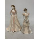 TWO COALPORT FIGURES - CHANTILLY LACE "VELVET" AND JACQUELINE FROM THE LADIES OF FASHION