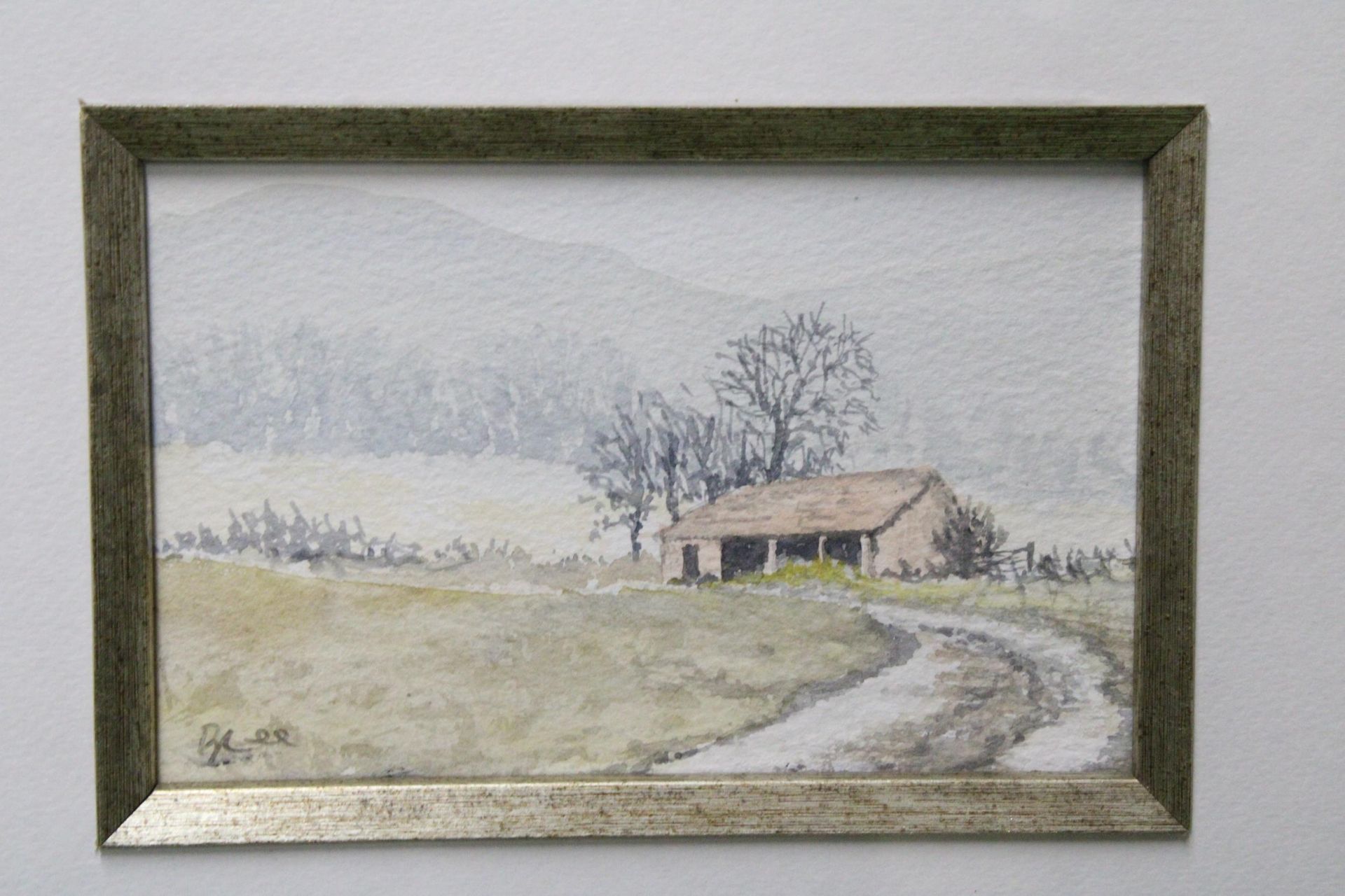 THREE WATERCOLOURS OF COUNTRY SCENES IN ONE FRAME, SIGNED BRIAN LEE - Image 3 of 6