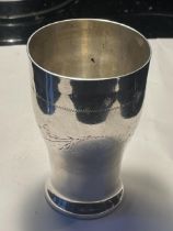 A CONTINENTAL SILVER BEAKER GROSS WEIGHT 112.4 GRAMS