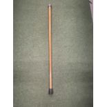 A HALLMARKED SILVER TOPPED WALKING CANE