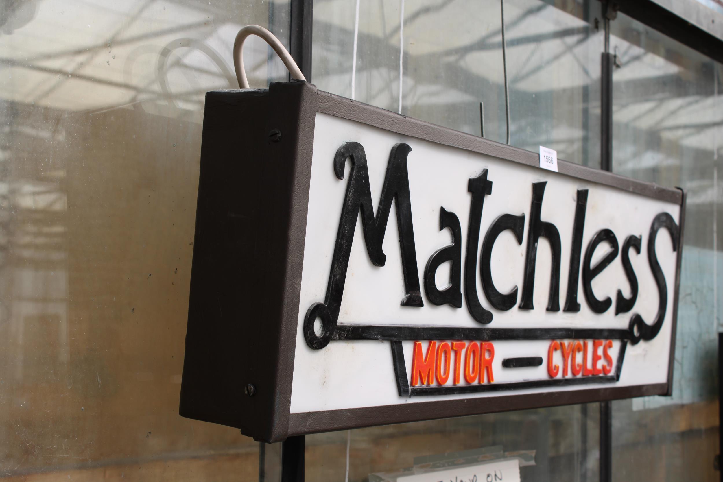 AN ILLUMINATED MATCHLESS MOTOR-CYCLES SIGN - Image 2 of 2