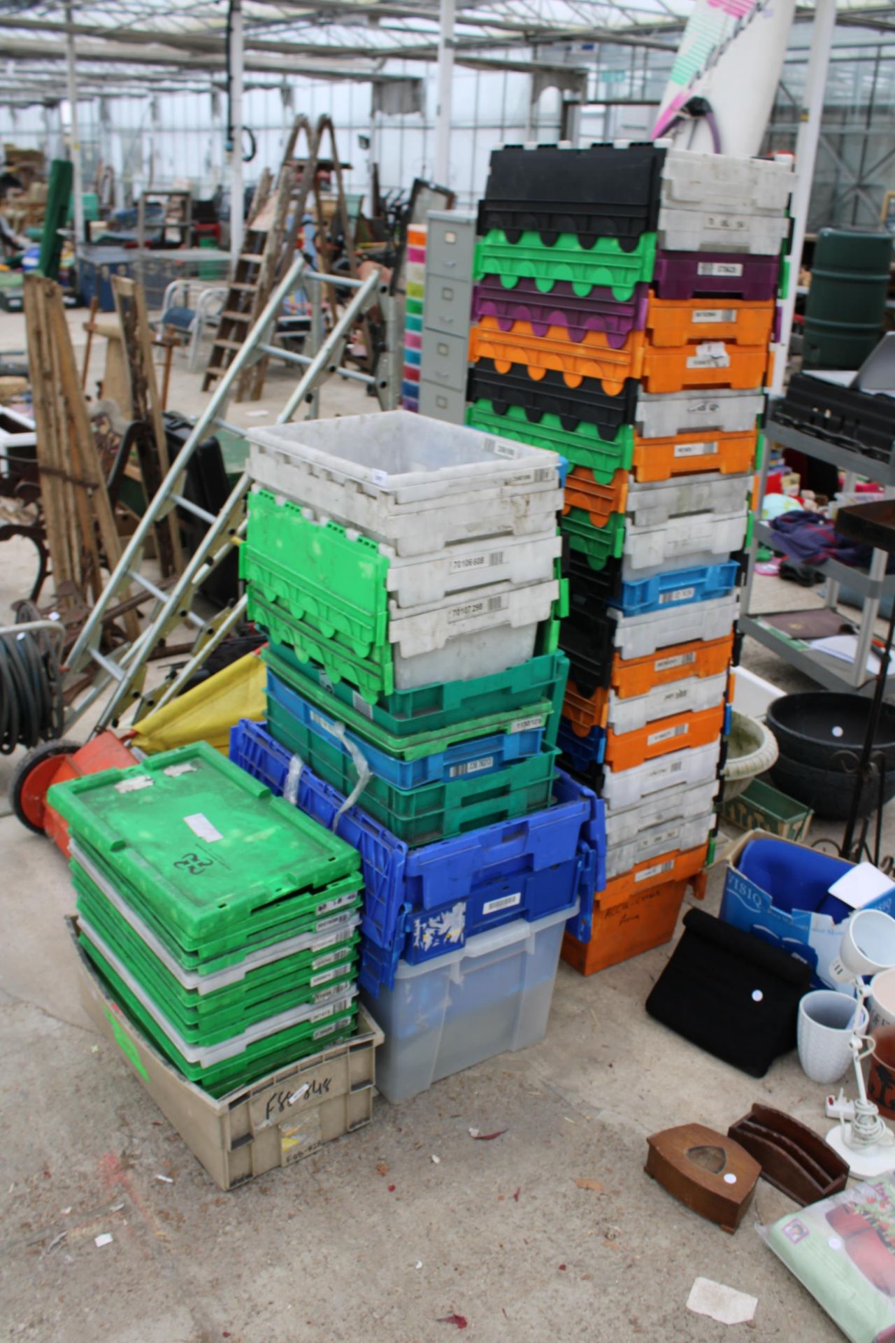 A LARGE QUANTITY OF PLASTIC STORAGE BOXES - Image 2 of 2