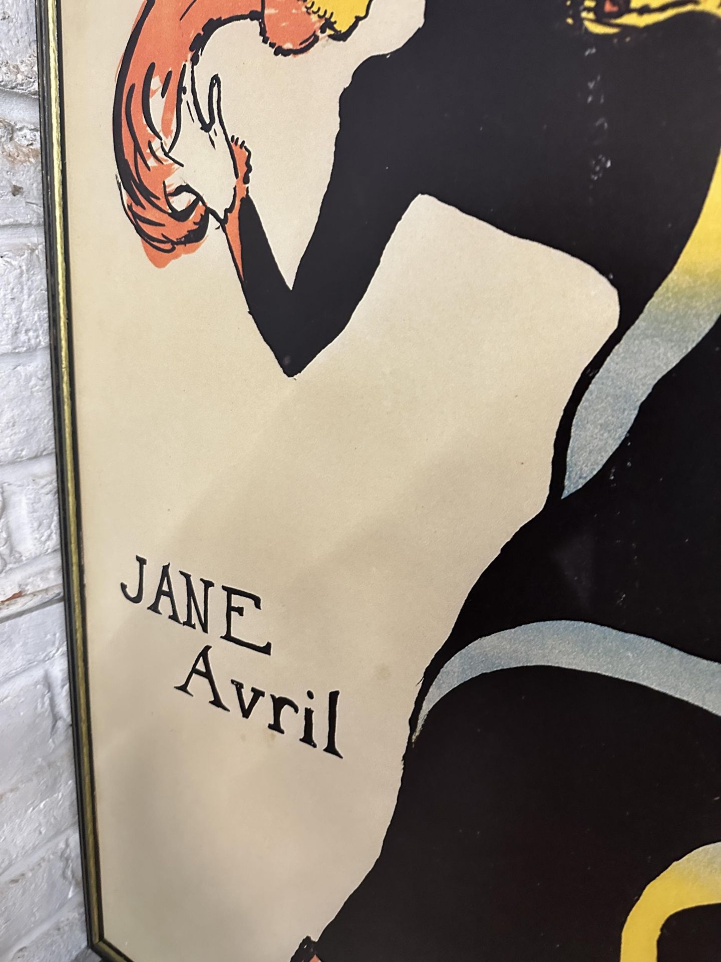 A LARGE FRAMED FRENCH POSTER, 'JANE AVRIL, 1899, PARIS, 69CM X 102CM - Image 2 of 4
