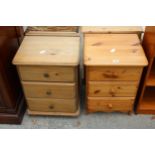 TWO PINE BEDSIDE CHESTS