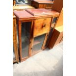 AN ART DECO MAHOGANY SIDE BY SIDE BUREAU WITH FITTED INTERIOR, 36" WIDE