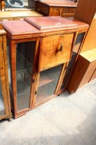 AN ART DECO MAHOGANY SIDE BY SIDE BUREAU WITH FITTED INTERIOR, 36" WIDE