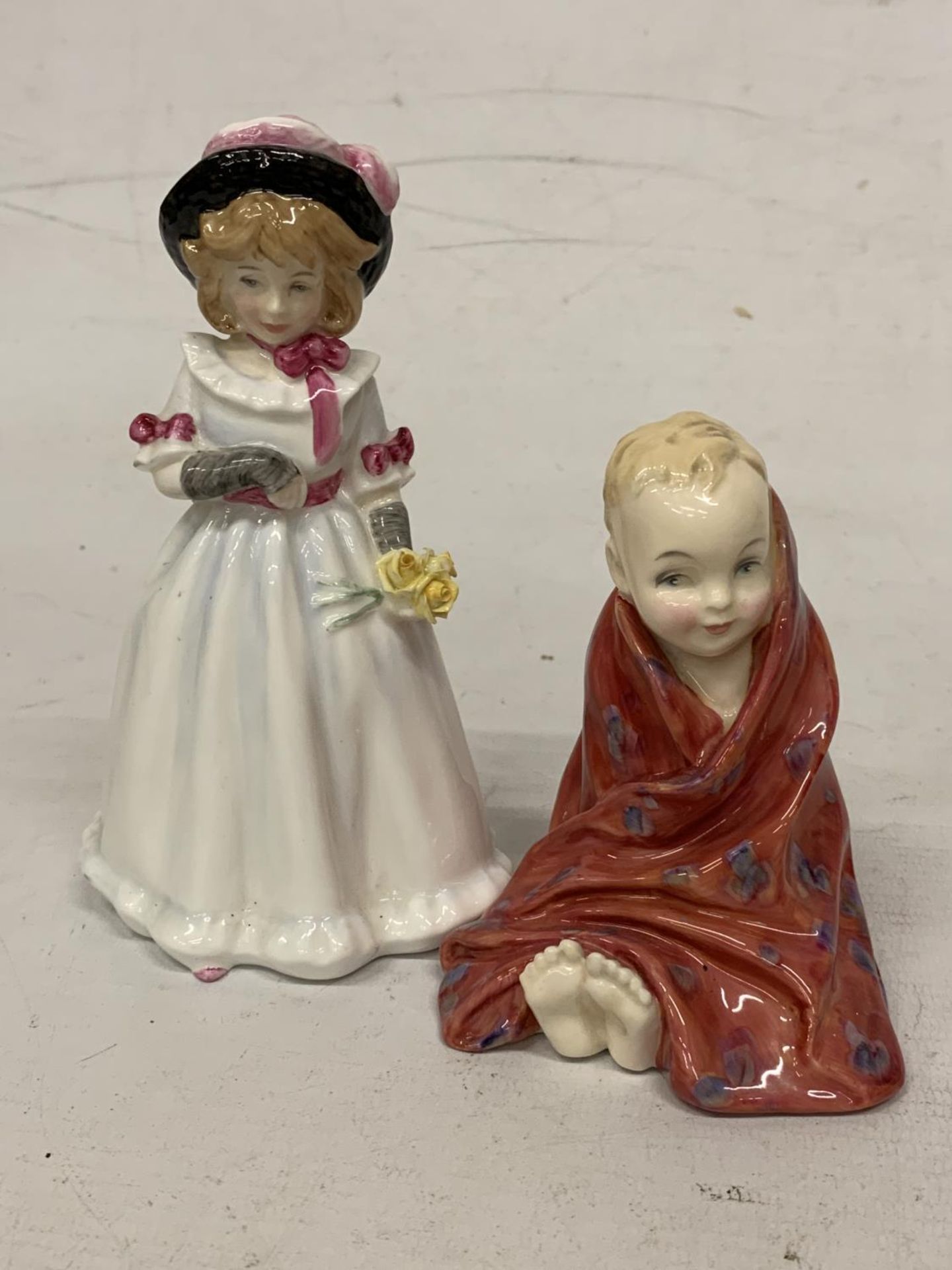 TWO ROYAL DOULTON FIGURES "THIS LITTLE PIG" HN 1793 AND "SHARON" HN 3047