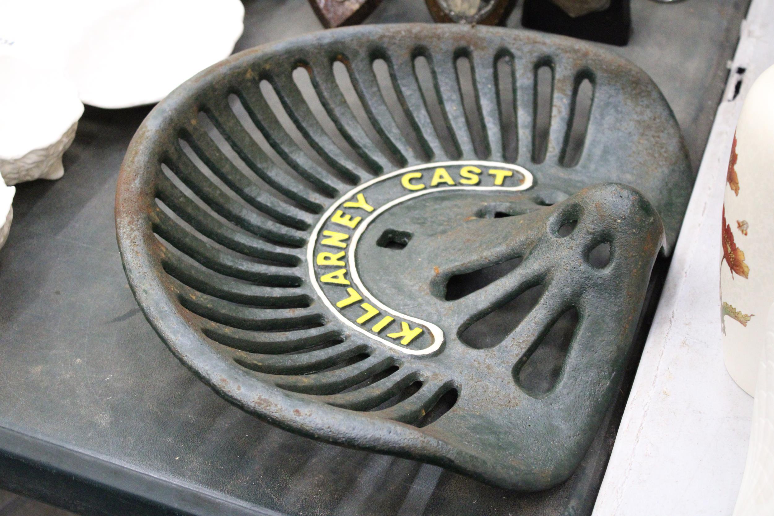 A KILLARNEY CAST TRACTOR SEAT - Image 2 of 4
