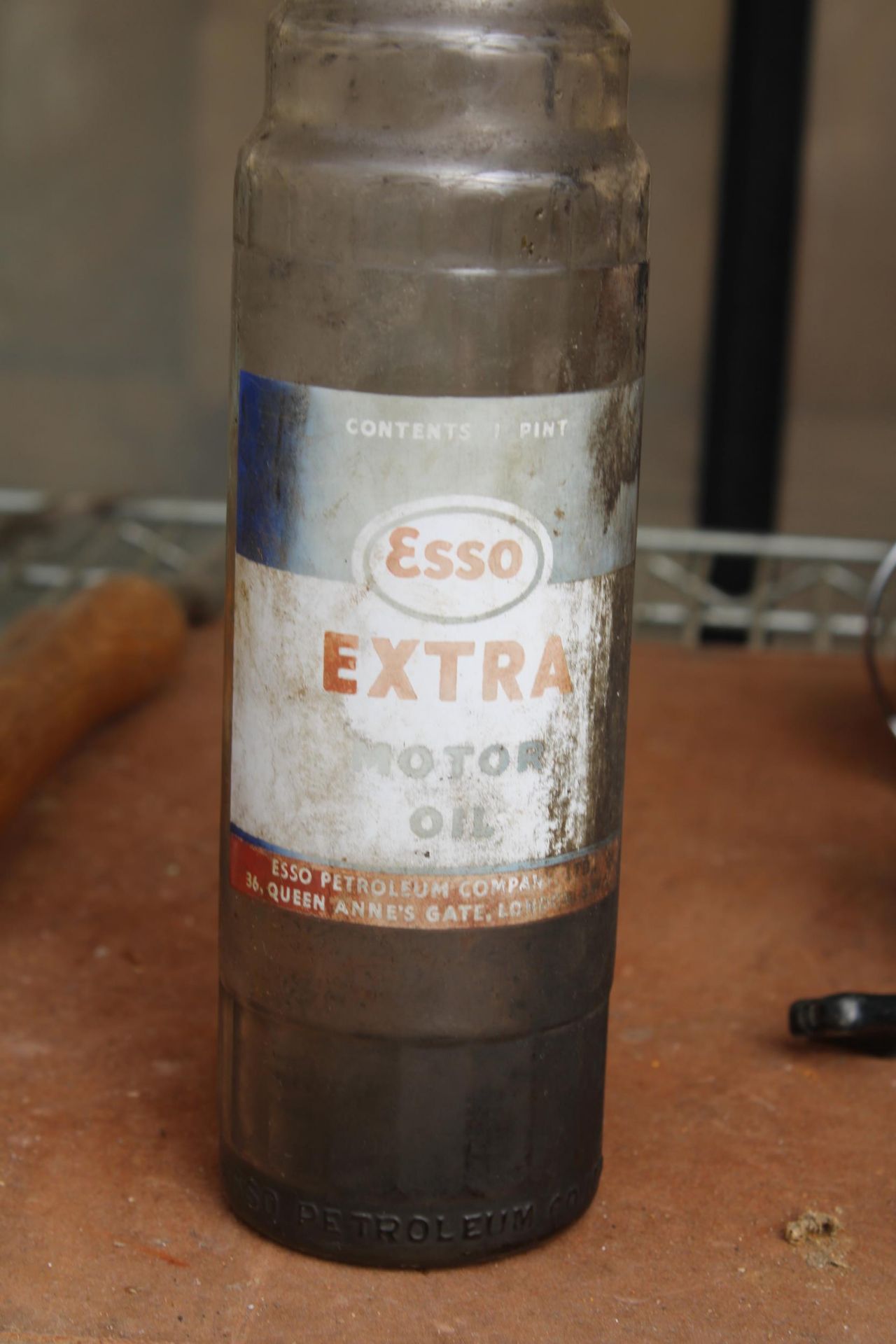 A VINTAGE GLASS ESSO MOTOR OIL BOTTLE - Image 2 of 2