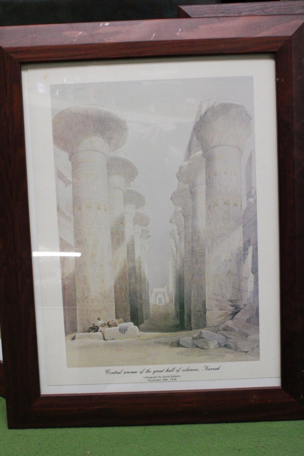 FOUR FRAMED LITHOGRAPHS BY DAVID ROBERT TO INCLUDE "VIEW UNDER THE GRAND PORTICO, PHILAE", " - Image 2 of 5