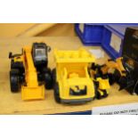 FIVE CAT AND JCB TOY VEHICLES