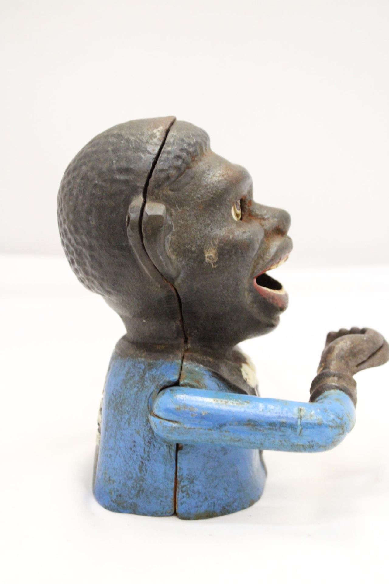 A VINTAGE CAST IRON AFRICAN AMERICAN MECHANICAL BANK - Image 5 of 6