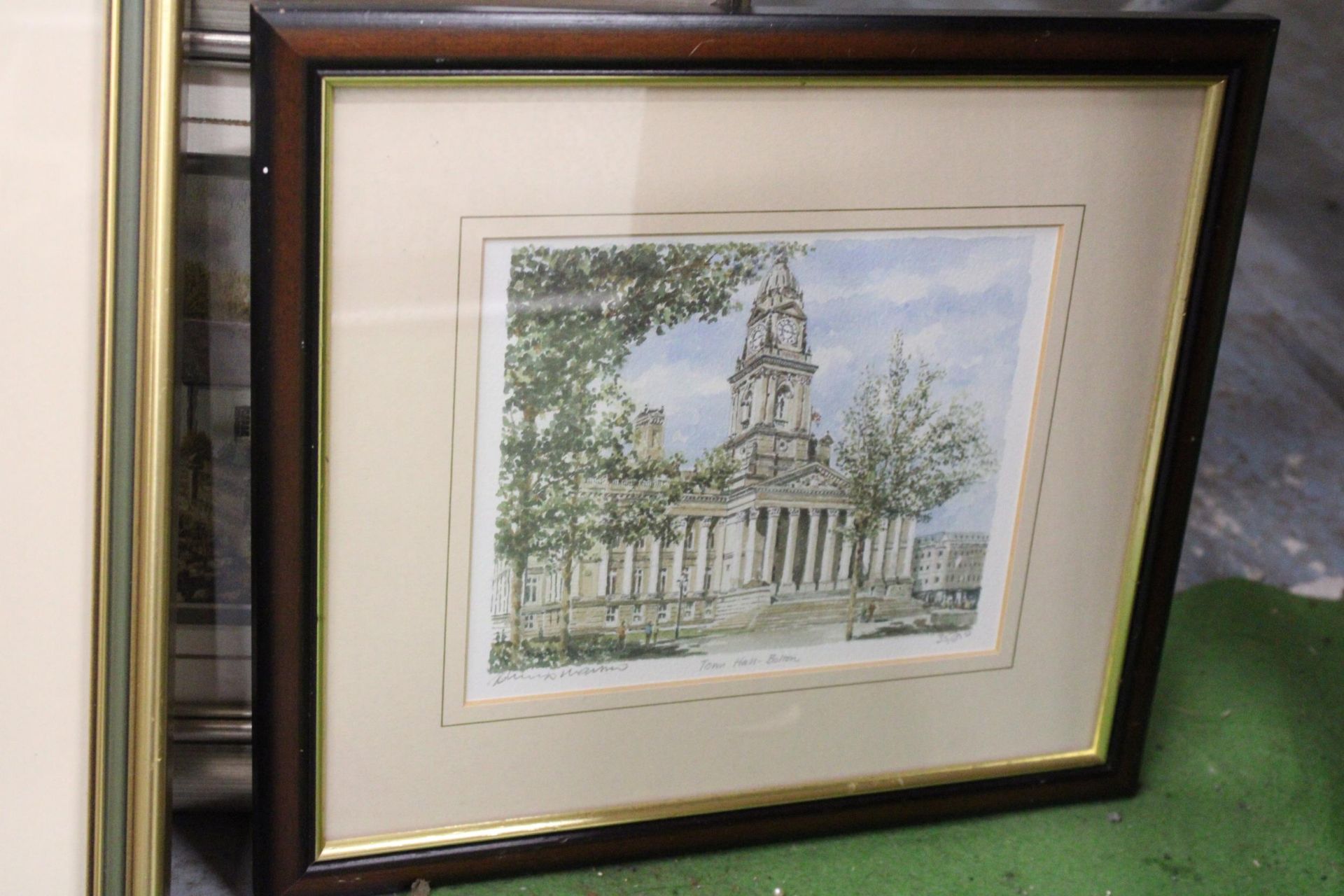 THREE SIGNED PRINTS, TWO LIMITED EDITION TO INCLUDE, ALLANSIDE, DUNBLANE, TOWN HALL, BOLTON AND - Image 3 of 4