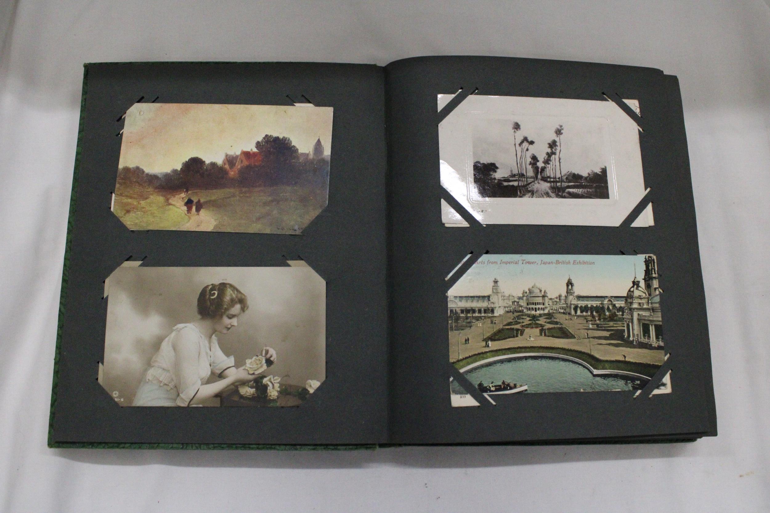 TWO POSTCARD ALBUMS INCLUDING YORK, WARWICK CASTLE ETC - Image 2 of 7