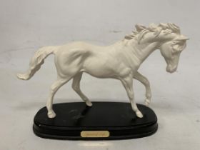 A ROYAL DOULTON "SPIRIT OF LIFE" FIGURE OF A HORSE ON WOODEN PLINTH