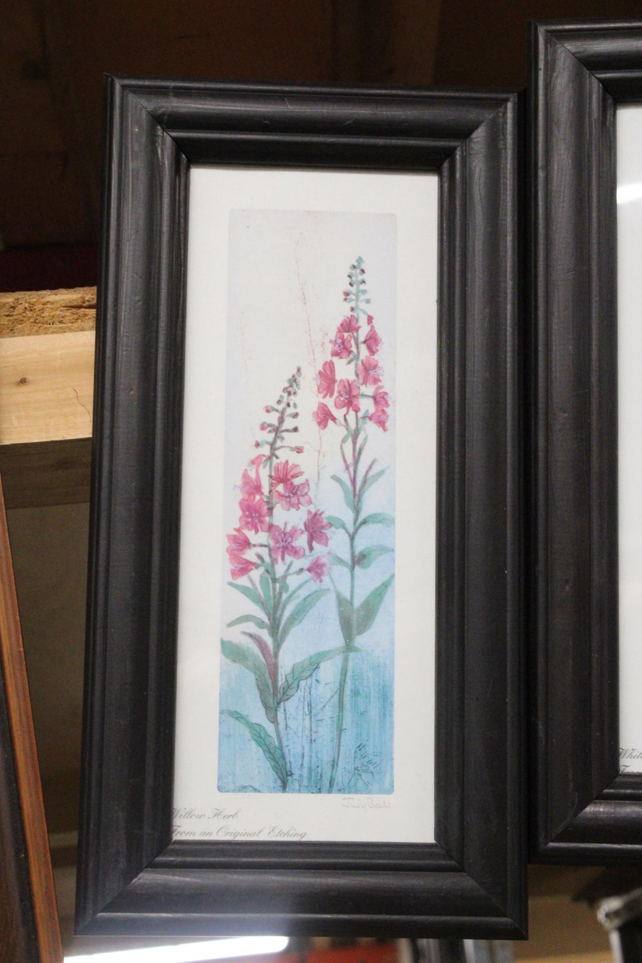 A PAIR OF SMALL FLORAL PRINTS, SIGNED JUDY BALL - Image 2 of 4