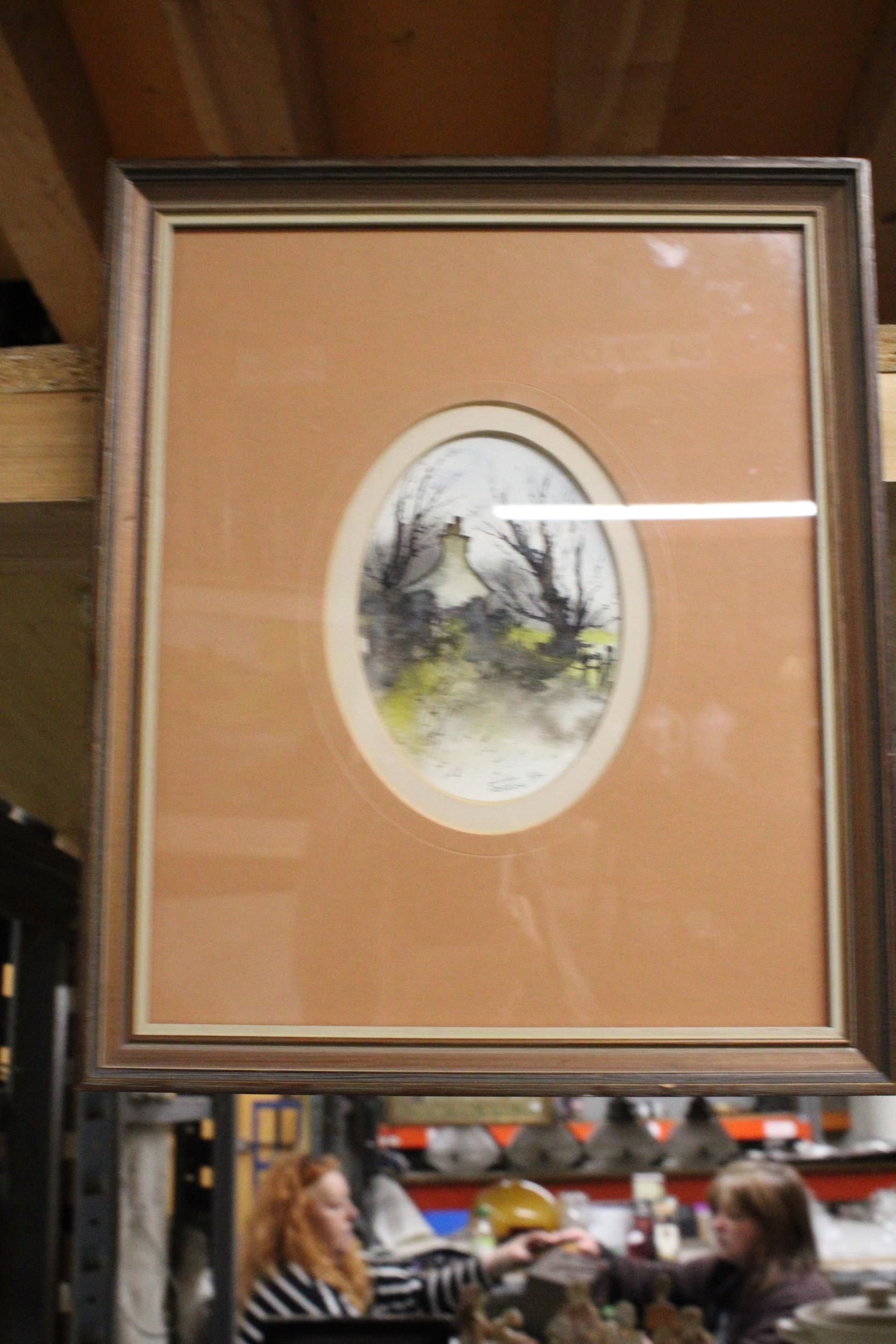 TWO FRAMED WATERCOLOURS OF COUNTRY COTTAGES, SIGNED STOCKTON '84 - Image 4 of 5