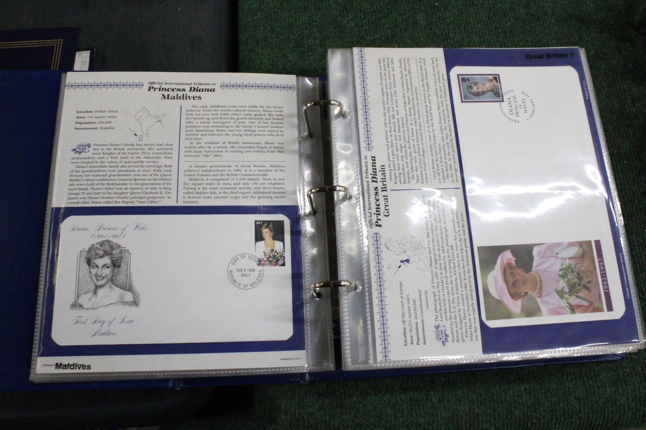AN ALBUM CONTAINING A COLLECTION OF COMMEMORATIVE COVERS, FEATURING INTERNATIONAL STAMP TRIBUTES - Image 3 of 6