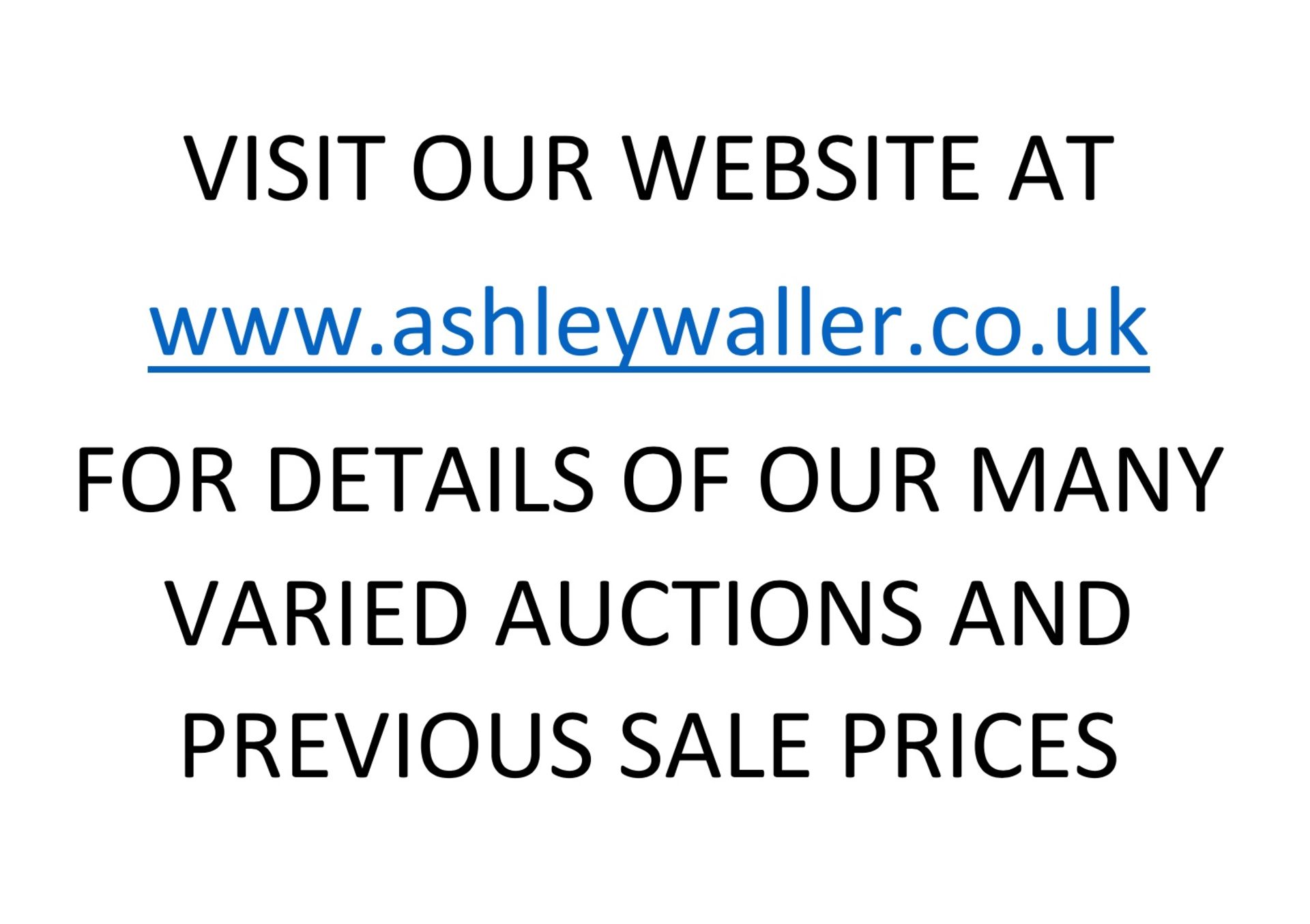 END OF SALE - ON LINE HORTICULTURAL ARE HELD ON THE FIRST AND THIRD TUESDAY OF EACH MONTH. NEXT SALE