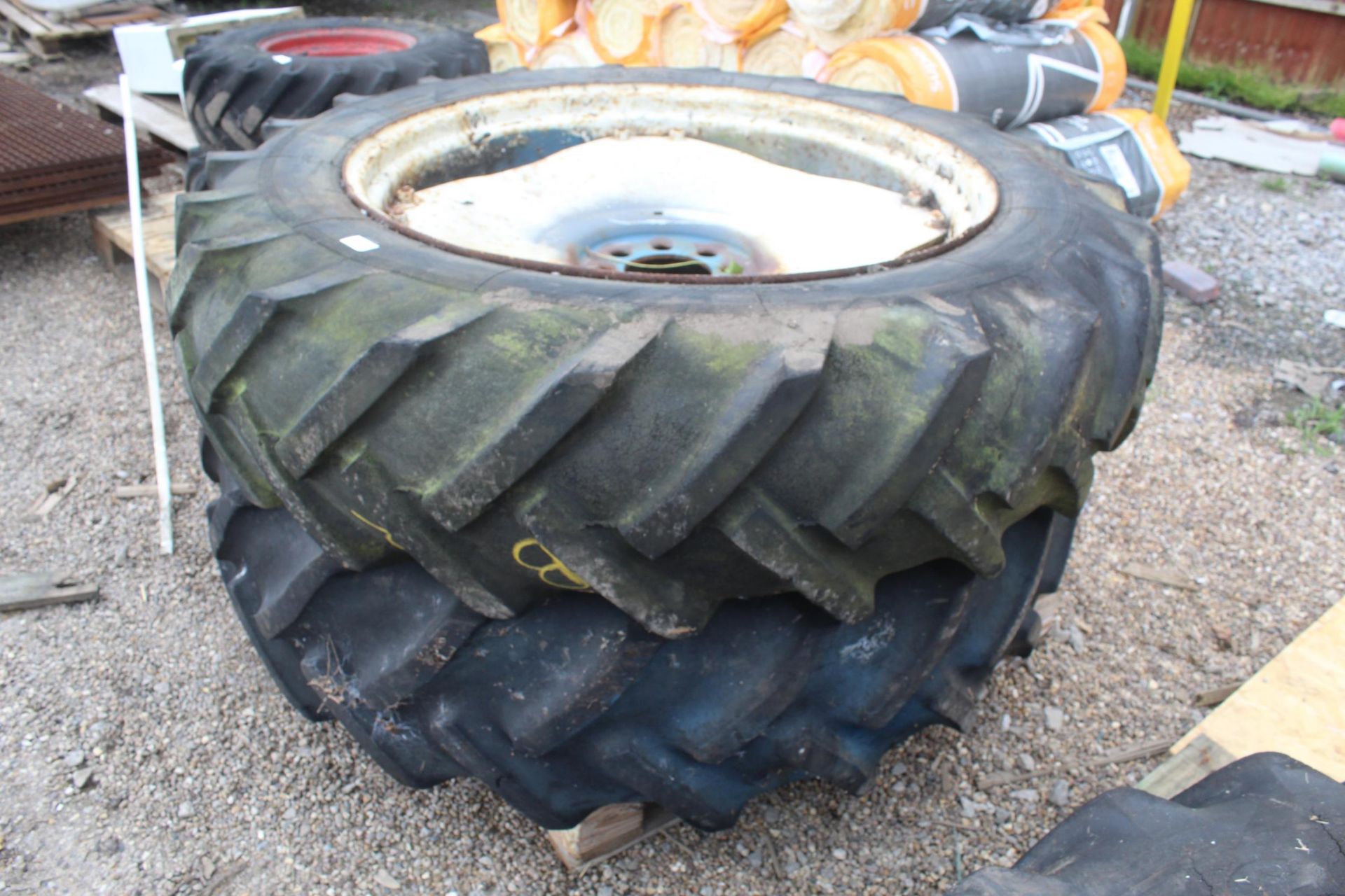 2 WHEELS AND TYRES 13.6-12-36 NO VAT