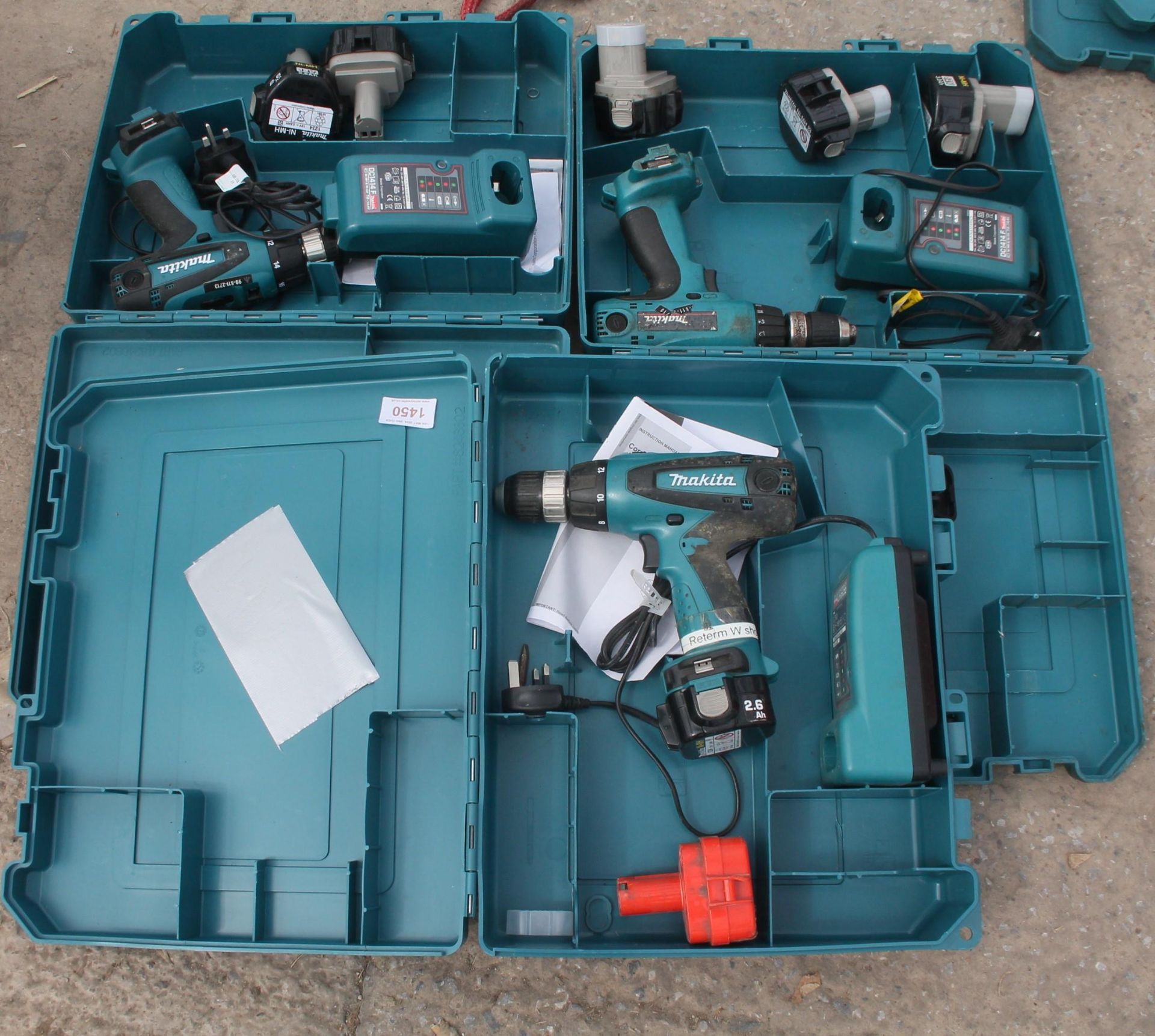 3 MAKITA BATTERY DRILLS + VAT