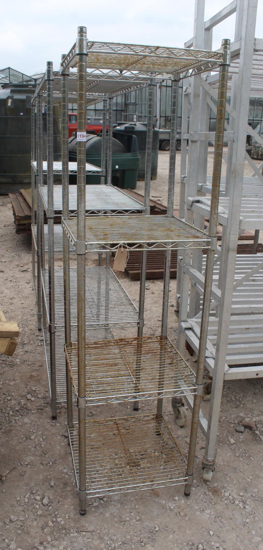 3 STAINLESS STEEL RACKS NO VAT - Image 2 of 2