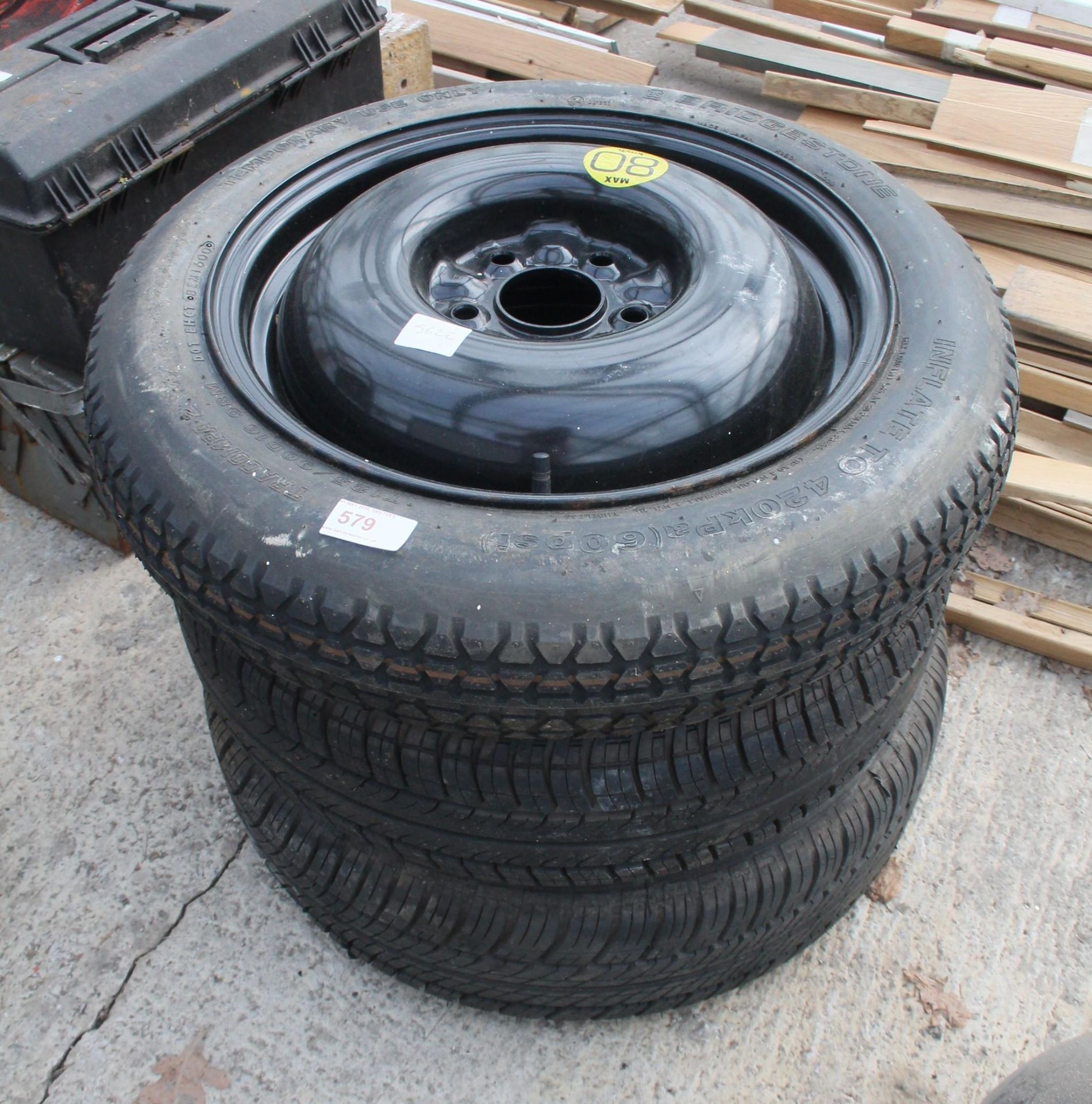 CAR WHEELS AND TYRES NO VAT - Image 2 of 2