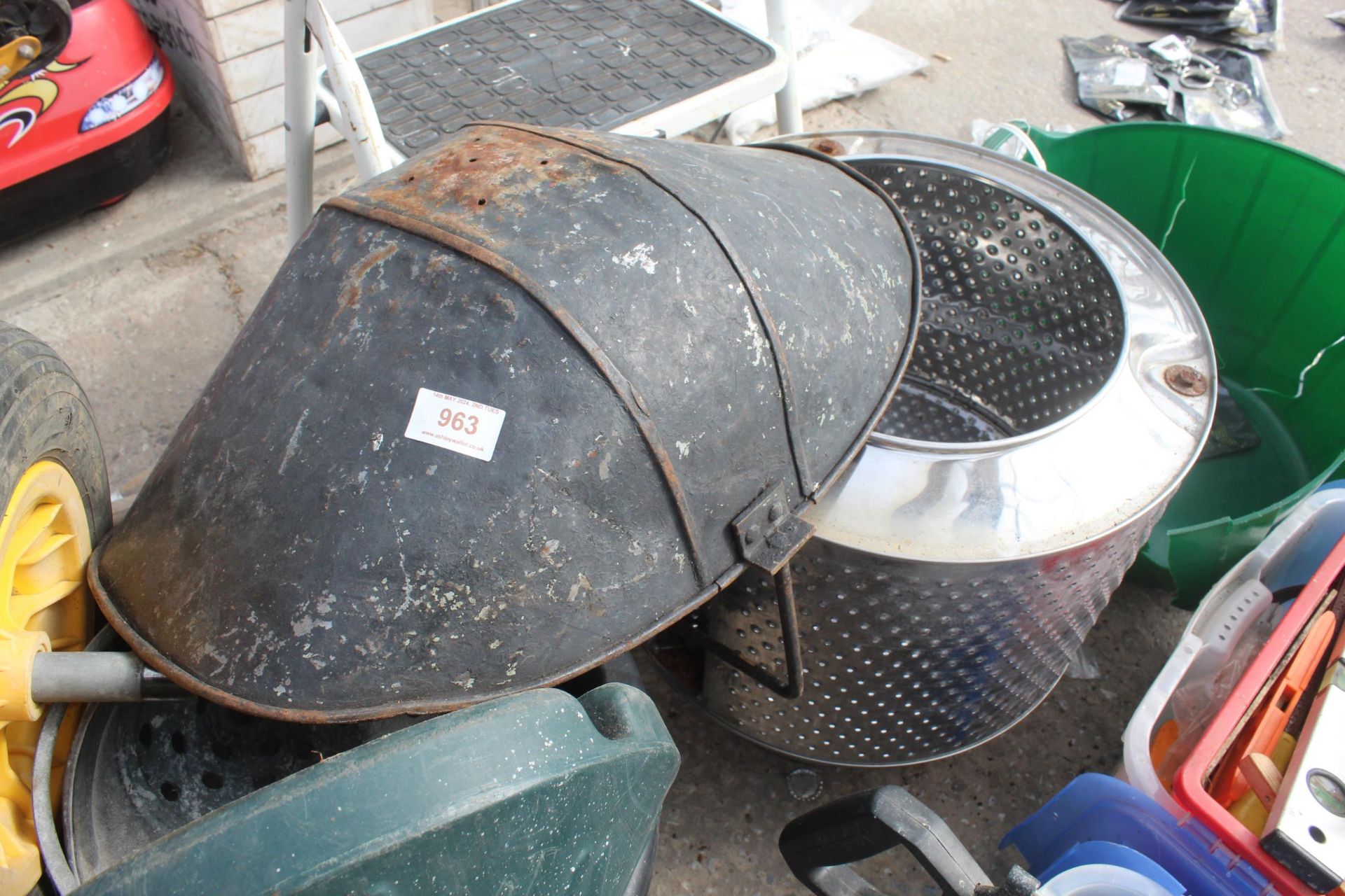 BUCKETS, STAND & WASHING MACHINE DRUM NO VAT - Image 2 of 2