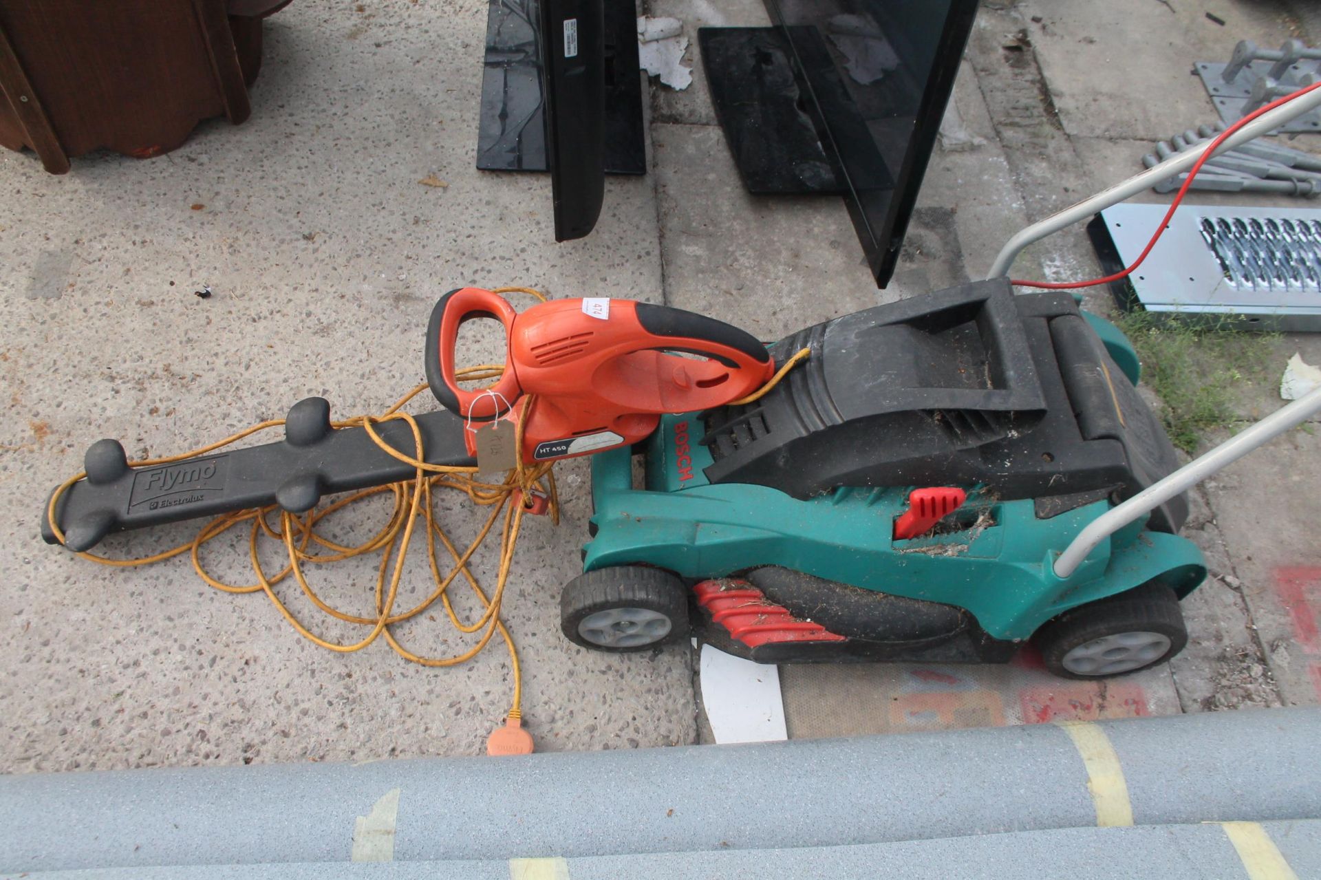 BOSCH ROTAX 40 GC LAWN MOWER AND FLYMO HT 450 HEDGE TRIMMER NO VAT - Image 2 of 2